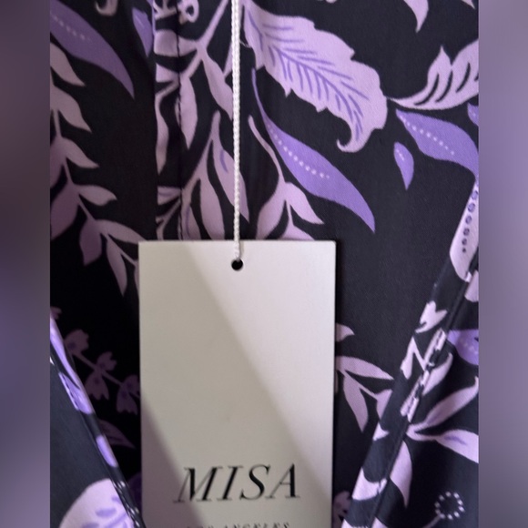 NWT Misa‎ Los Angeles Women’s Sylvia Wrap Dress in Indigo Vines Size XS - Picture 9 of 10